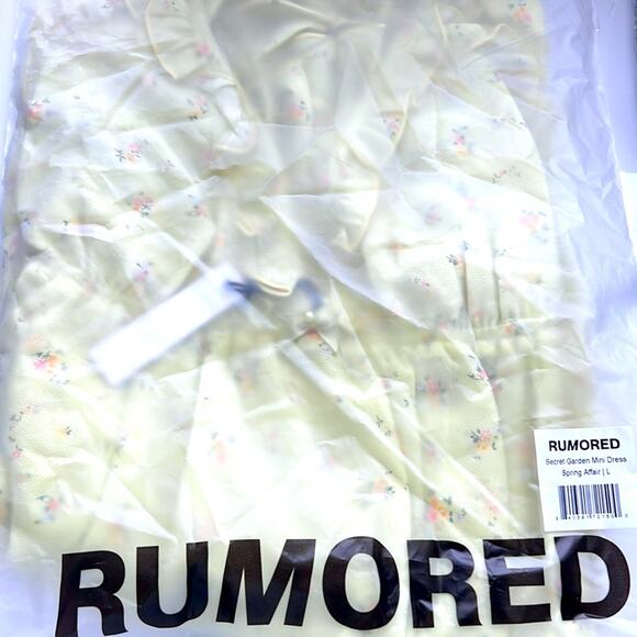 NWT $120 RUMORED Secret Garden mini slip dress / Spring Affair L - Picture 7 of 8